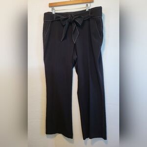 Lane Bryant Size18R NWOT Black Women's Pants with Tie Belt